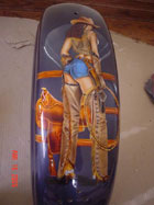 custom airbrush paint motorcycle design sexy cowgirl